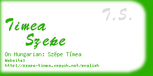 timea szepe business card
